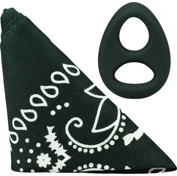 Rock Solid The Code Hunter Green, hanky šátek (tmavě zelený = lov daddyho) a dvojitý silikonový kroužek