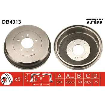 Brzdový buben Brzdový buben TRW DB4313