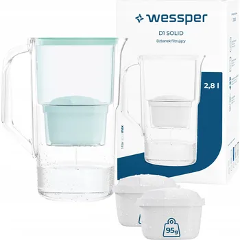 Filtrace vody Filtrační konvice Wessper D1 SOLID 2,8 l mátová + 3x filtr