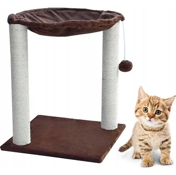 Škrabadlo nízké Bituxx hnědé do 60 cm pro koťata