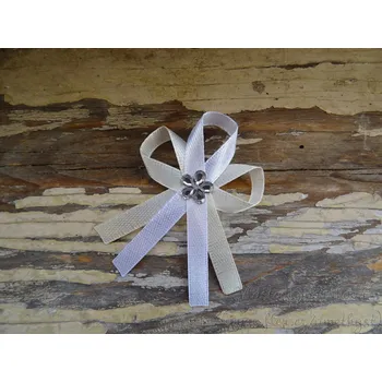 Svatební dekorace Svatební vývazek - krémová sv. 84 / bílá