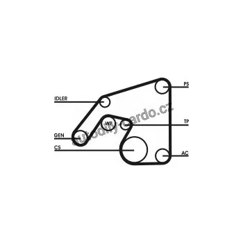 Rozvod motoru Sada drážkového řemene CONTINENTAL CTAM 6PK2380D1