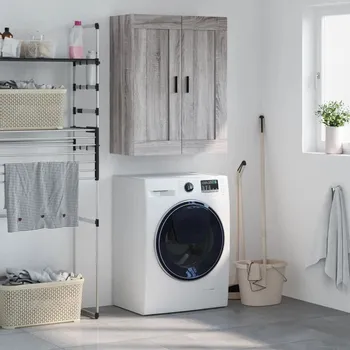 Příborník do zásuvky zahrada-XL Nástěnná skříňka šedá sonoma 69,5 x 34 x 90 cm kompozitní dřevo 830402