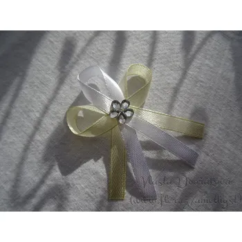 Svatební dekorace Svatební vývazek - krémová 85 / bílá