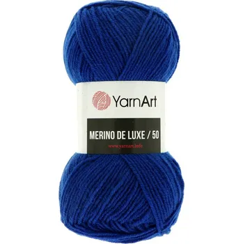 Příze YarnArt Merino De Luxe 50 152 tmavě modrá