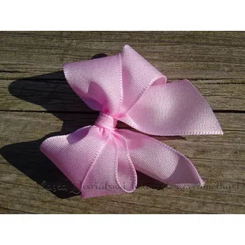 Svatební dekorace Mašlička textilní taftová - růžová světlá 605