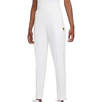Dámské tenisové tepláky Nike Court Dri-Fit Heritage Knit Pant W Bílý (S)
