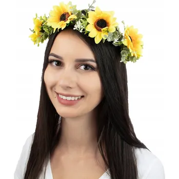 Čelenka Miss Glow čelenka do vlasů věnec žlutá