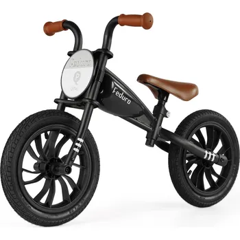 Odrážedlo QPLAY Odrážedlo Feduro Black, věk 3-6 let, do 30 kg