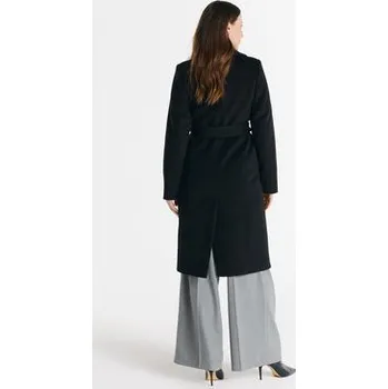 Dámský kabát Salme Vlněný kabát Verona midi Černá Regular Fit 40