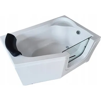 Vana Rohová vana s dvířky a obkladem MEDICA EB-014B 135x90x65 pravá