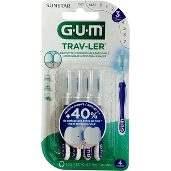 Zubní kartáček Sunstar GUM Trav-Ler kartáčky 1.2 mm 4 kusy