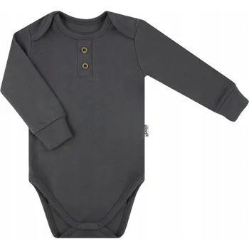 Body polo s dlouhým rukávem pro chlapce, grafitové, Nicol, vel.