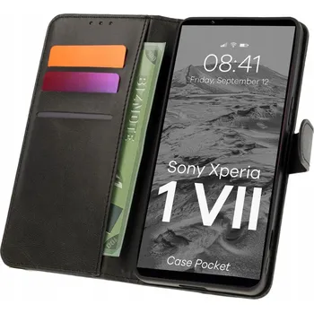 Pouzdro na mobilní telefon Flipové pouzdro Bizon pro Sony Xperia 1 VII, černé