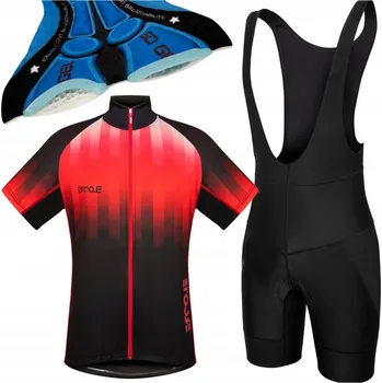 Cyklistické oblečení Pánský cyklistický teplákovka vel 4XL, tričko + cyklistické Kraťasy s laclem