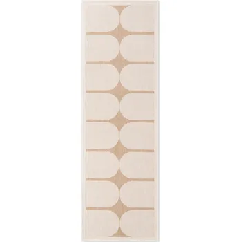 Koberec NORTHRUGS Běhoun Duet Bowen 106245 Beige/White - na ven i na doma Rozměry koberců: 80x250