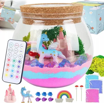 kreativní sada KREATIVNÍ SADA NOČNÍ LAMPA TERÁRIUM LED RGB 13 BAREV DÁLKOVÉ OVLÁDÁNÍ PRO DĚTI