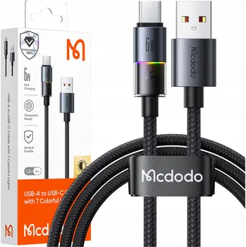 Datový kabel Kabel McDodo USB - USB typ C 1,2 m černý