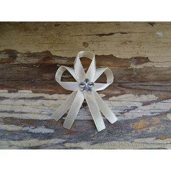 Svatební dekorace Svatební vývazek - smetanová vanilka 02