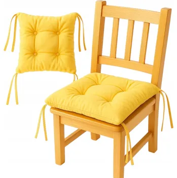 Polštář Polštář na židli ČTVEREC 40x40 cm ŽLUTÝ