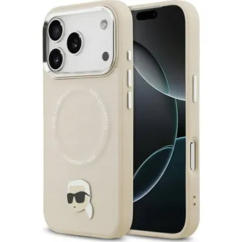 Pouzdro na mobilní telefon Zadní Kryt Karl Lagerfeld pro Apple iPhone 17 Pro Max béžový