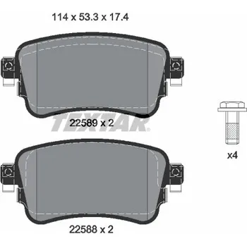 Brzdová destička Sada brzdových destiček, kotoučová brzda LUMAG 22588 00 703 00