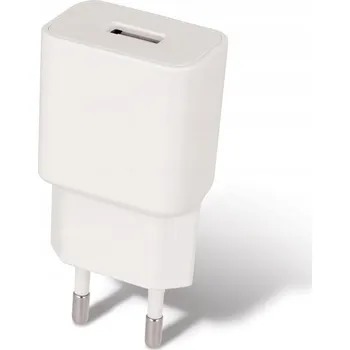 Setty. Síťová nabíječka 2.4A s kabelem Lightning 1m GSM108850, bílá