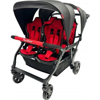 Kočárek Sportovní kočárek pro jesle Lidoo Revers Red pro 4 děti / Familidoo