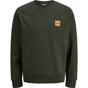 Oblečení a móda Velká pánská mikina přes hlavu Jack & Jones 12285517 zelená (6XL)