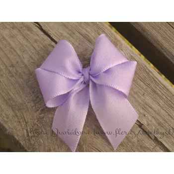 Svatební dekorace Mašlička textilní taftová - fialová světlá 503