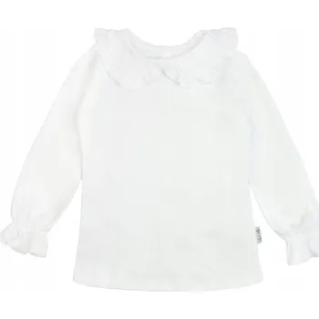 Dívčí halenka s dlouhým rukávem, bílá, Nicol vel. 92