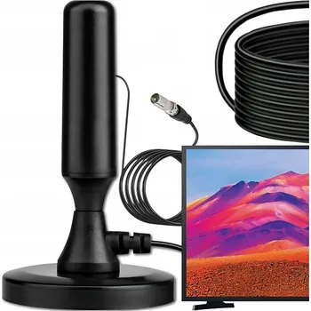 Televizní anténa Venkovní anténa MEMFLOW pro pozemní televizní vysílání DVBT2 černá