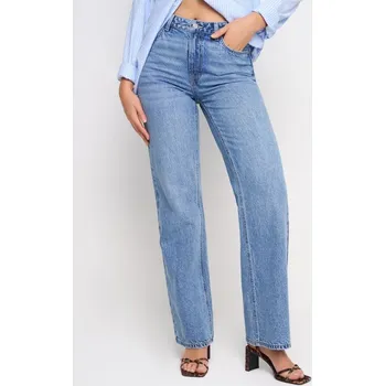 Sinsay - Džíny wide leg s vysokým pasem - modrá - 865EV-50J - 865EV-50J-32