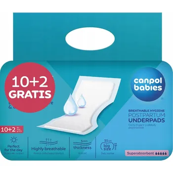 Canpol babies prodyšné poporodní vložky 35x19 cm, 12 kusů
