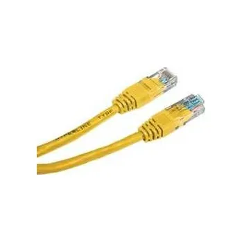 Síťový kabel UTP patchcord, Cat.6, RJ45 M-0.5m, nestíněný, žlutý, economy,rychlé dodání