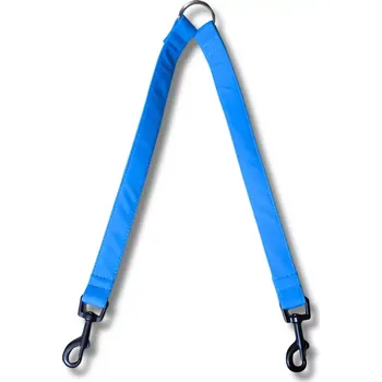 Vodítko pro psa Softshellová rozdvojka pro dva psy - střední plemena - NEBESKY MODRÁ