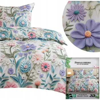 Povlečení Povlečení 140x200 2dílná sada povlak 70x80 saténové Maria květiny