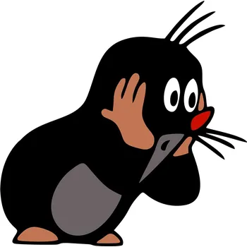 Samolepicí dekorace na vozidlo Samolepka na auto MGDesign Krteček 15x15 cm, vícebarevná, lesklá