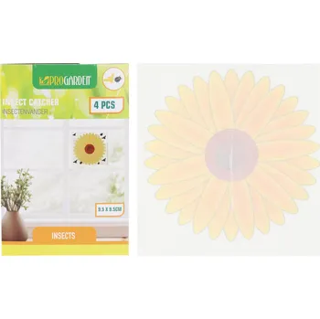 Vánoční dekorace mucholapka okenní KVĚTINA 9,5x9,5cm (4ks)