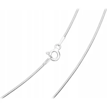 Řetízek Stříbrný Řetízek Kulatá Zmijí Stříbrná Šňůrka Krátký Choker 925 0,9mm 42cm