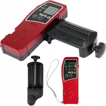 Měřící laser YATO DETEKTOR / PŘIJÍMAČ ZELENÉHO LASERU, DOSAH 1-70 M, S DRŽÁKY YT-30421
