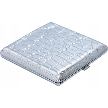 Obraz Elegantní kovová krabička na cigarety se stříbrnou povrchovou úpravou