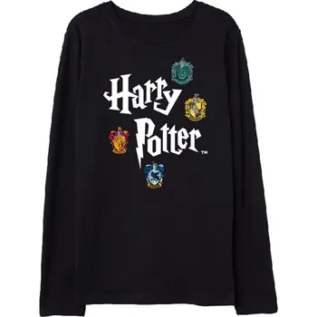 Tričko s dlouhým rukávem Harry Potter 116 Černé