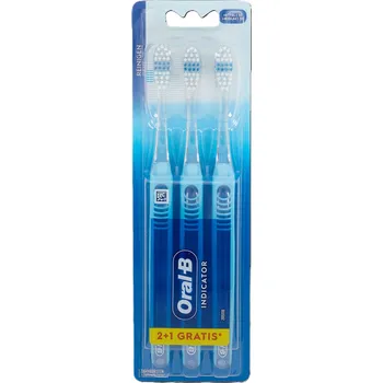 Zubní kartáček Zubní kartáčky Oral-B Indicator 1-2-3 3 kusy | Střední tvrdost