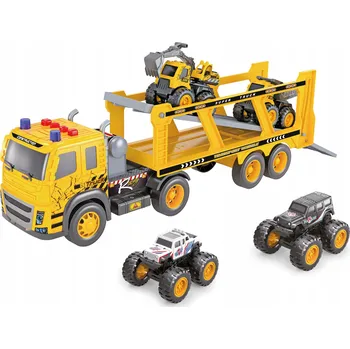 autíčko Interaktivní tahač se 4 auty, 45 cm - zvukové a světelné efekty pro věk 3+,