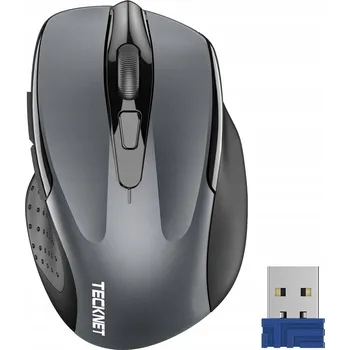 Myš BEZDRÁTOVÁ MYŠ K POČÍTAČI USB 2,4GHZ TECKNET M003 ŠEDÁ