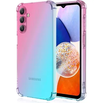 Pouzdro na mobilní telefon Kryt Samsung A16 Shock duhový mentolovo-růžový (obal neboli pouzdro na Samsung A16)