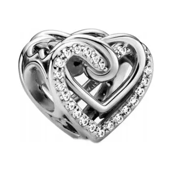 Přívěsek Přívěsek ZÁŘIVÁ SPOJENÁ SRDCE srdce stříbro