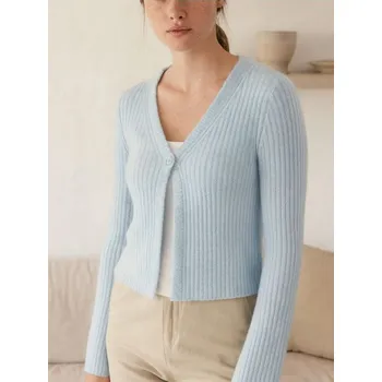 Dámské oblečení Sinsay - Svetr na knoflíky - světle modrá - 641IJ-50X - 641IJ-50X-M