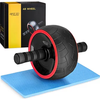 4FIZJO Kolečko na posilování břišních svalů AB WHEEL XL 4FIZJO ČERNÁ|ČERVENÁ